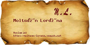 Moltsán Loréna névjegykártya